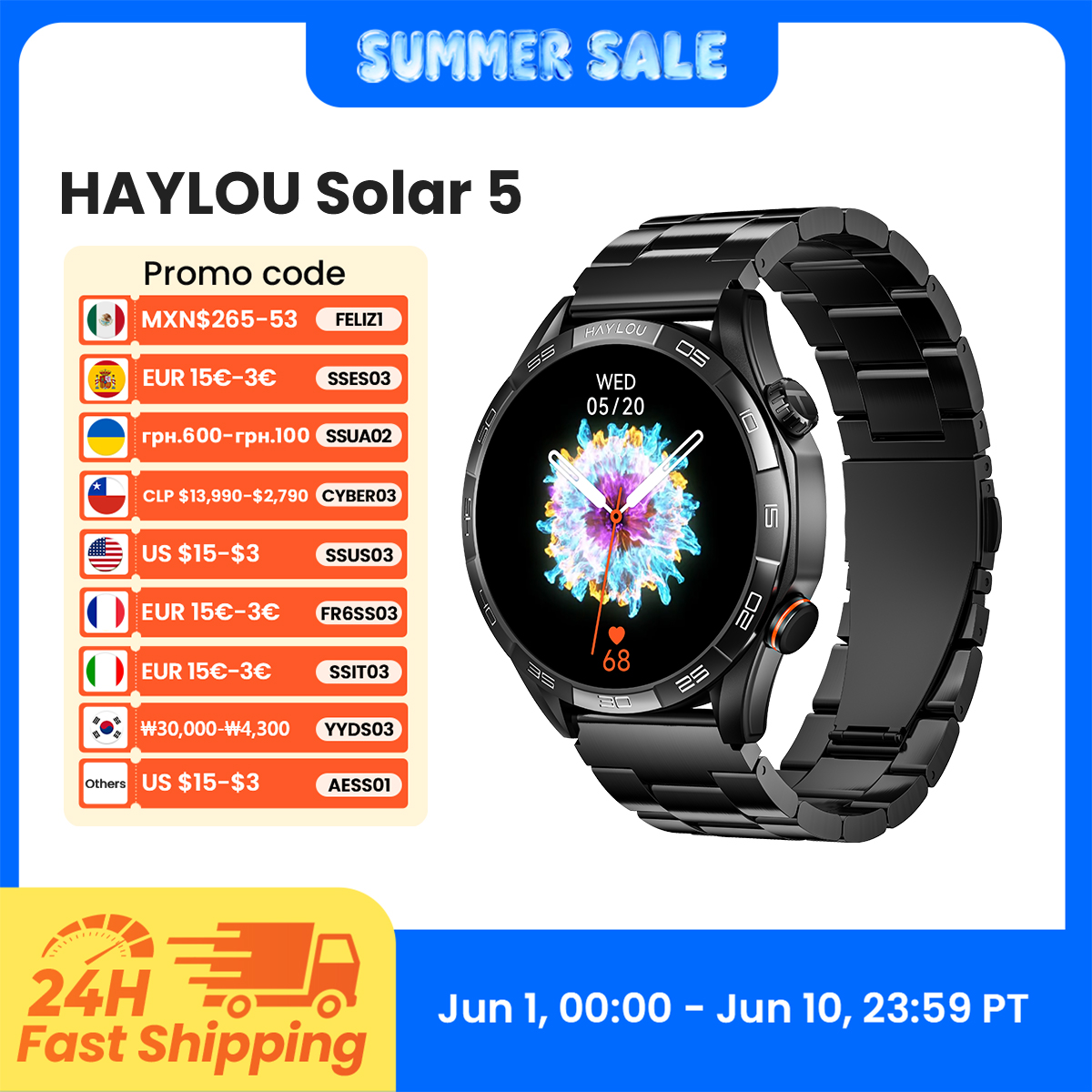 Electronics Quiz - HAYLOU Solar 5 Voice Calling Smartwatch