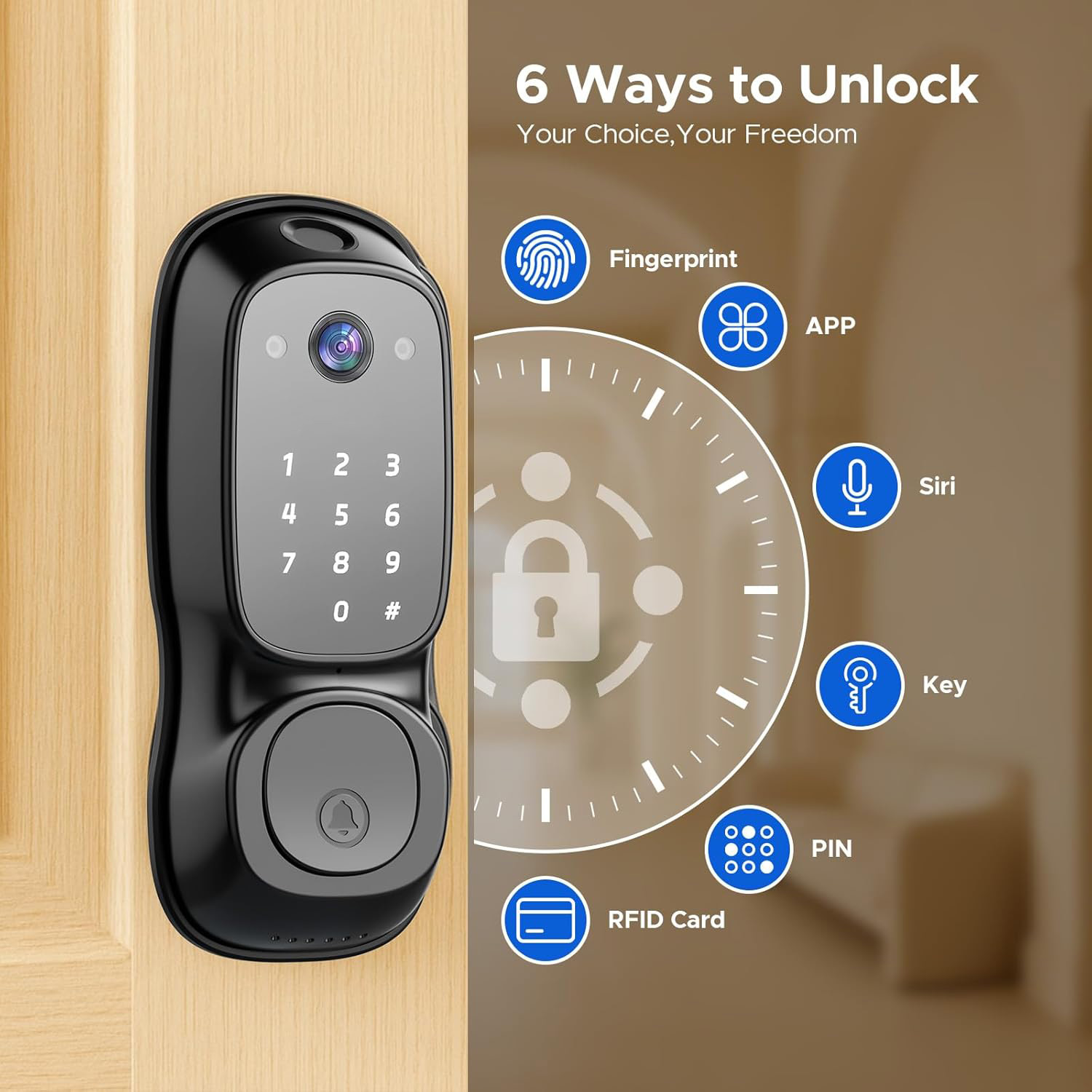 Tuya Wifi Smart Door Lock ‎Cam - Electronics & Gadgets Beginning With D incelemesi ve fiyatı