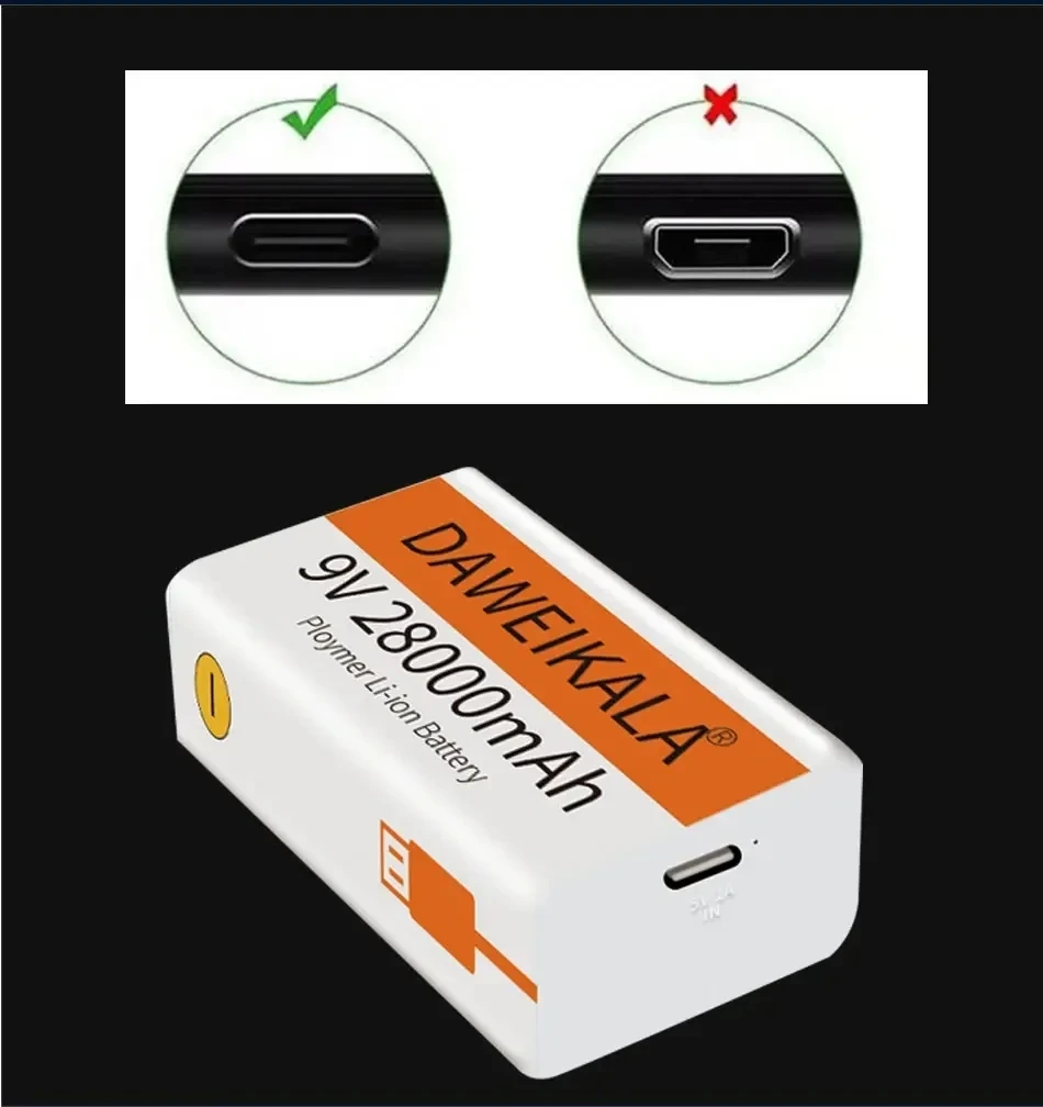 9V Type-C Rechargeable Battery - Electronics And Gadgets With C incelemesi ve fiyatı