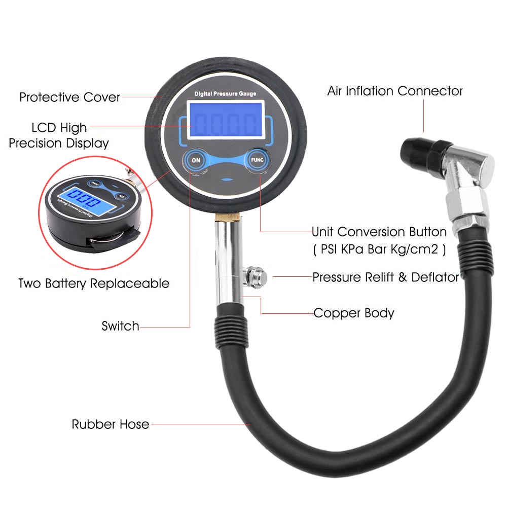 0-200Psi Tire Pressure Gauge M - Electronics Quiz incelemesi ve fiyatı