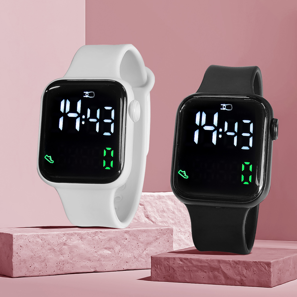 New 2PCS Student Minimalist Sm - Smart Watch Kids incelemesi ve fiyatı